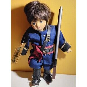 Springfield Children Civil War Doll 1861-1865  Porcelain Excellent